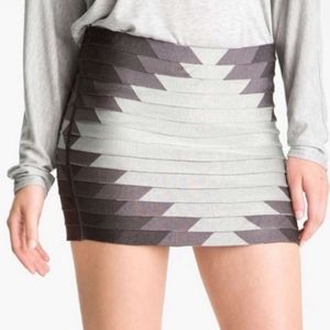 Haute hippie charcoal gray mini skirt